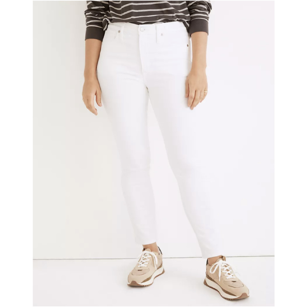 Madewell Stovepipe Pure White Jeans